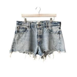 Moussy Vintage Distressed Cut Off Button Fly Denim Shorts Size 31